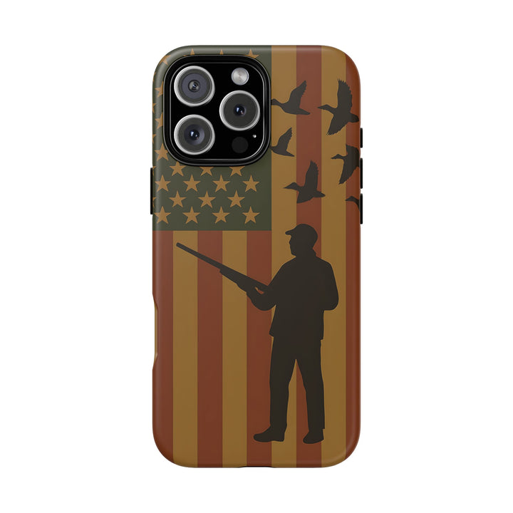 Tough Cases, Duck Hunter Patriotic Phone Case - American Flag Design, Hunting