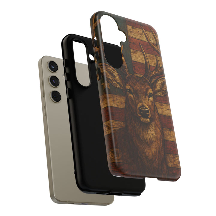 Deer Tough Cases: Patriotic Phone Case, American Flag, Wildlife Cover, Animal