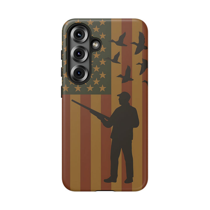 Tough Cases, Duck Hunter Patriotic Phone Case - American Flag Design, Hunting