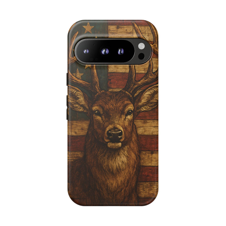 Deer Tough Cases: Patriotic Phone Case, American Flag, Wildlife Cover, Animal