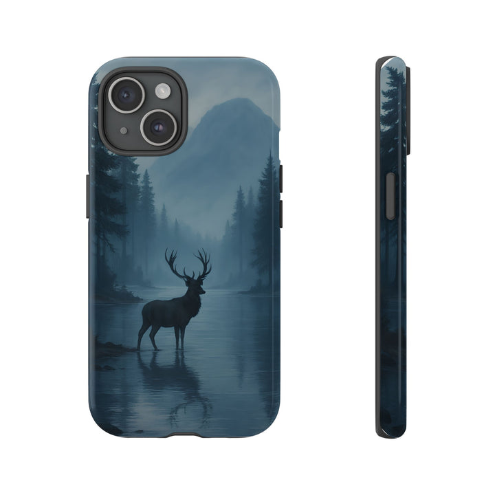 Deer Mountain Tough Phone Case, Wildlife Nature Protective Cover, Outdoor