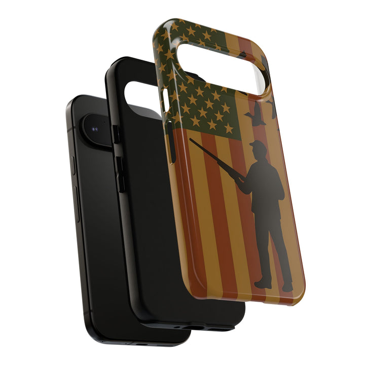 Tough Cases, Duck Hunter Patriotic Phone Case - American Flag Design, Hunting