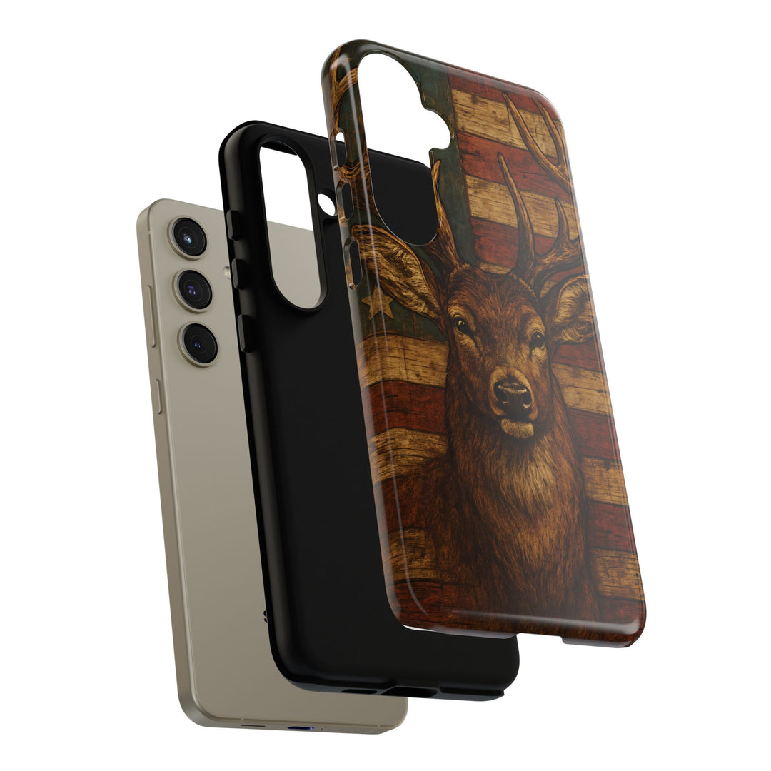Deer Tough Cases: Patriotic Phone Case, American Flag, Wildlife Cover, Animal