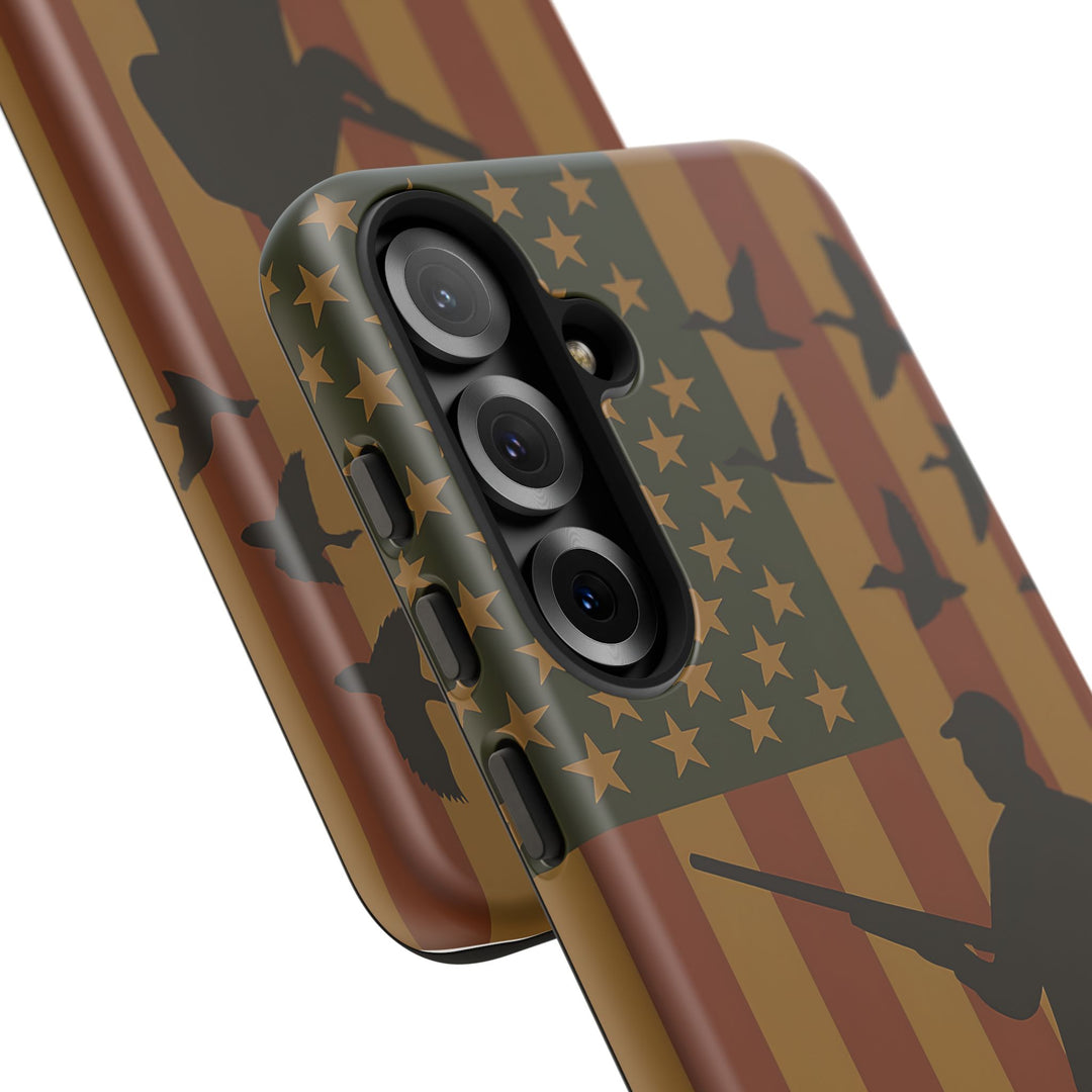 Tough Cases, Duck Hunter Patriotic Phone Case - American Flag Design, Hunting