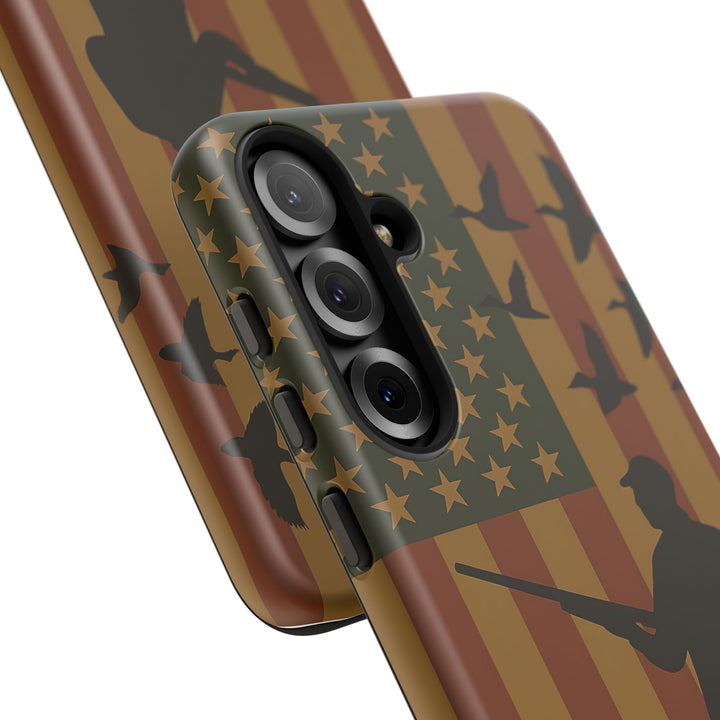 Tough Cases, Duck Hunter Patriotic Phone Case - American Flag Design, Hunting