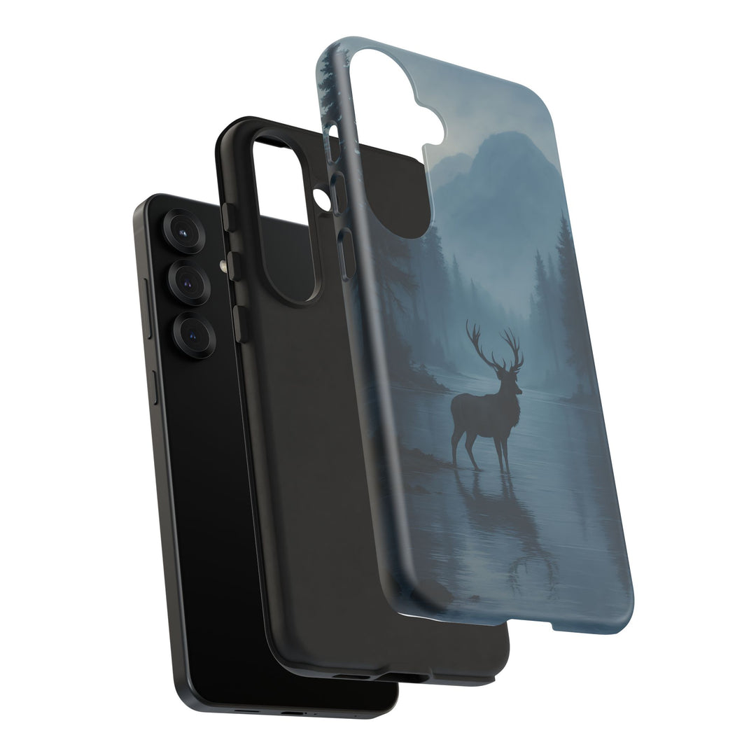Deer Mountain Tough Phone Case, Wildlife Nature Protective Cover, Outdoor