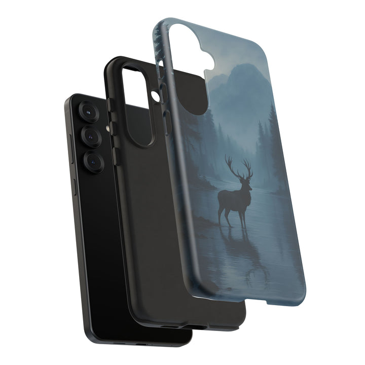 Deer Mountain Tough Phone Case, Wildlife Nature Protective Cover, Outdoor