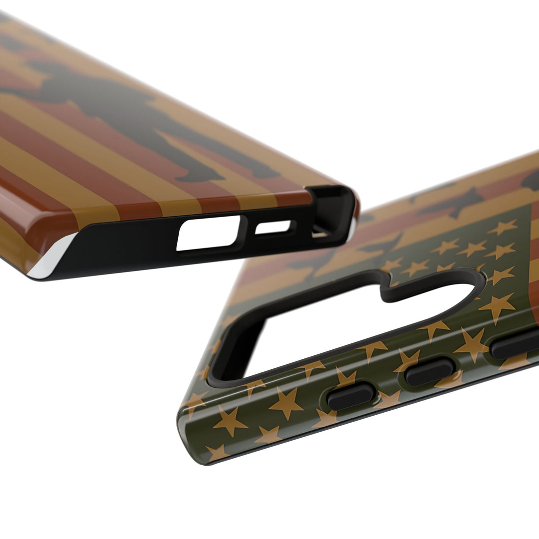 Tough Cases, Duck Hunter Patriotic Phone Case - American Flag Design, Hunting