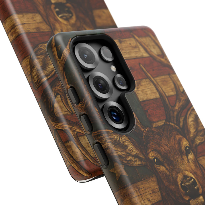 Deer Tough Cases: Patriotic Phone Case, American Flag, Wildlife Cover, Animal
