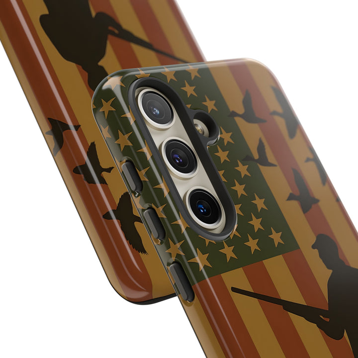 Tough Cases, Duck Hunter Patriotic Phone Case - American Flag Design, Hunting