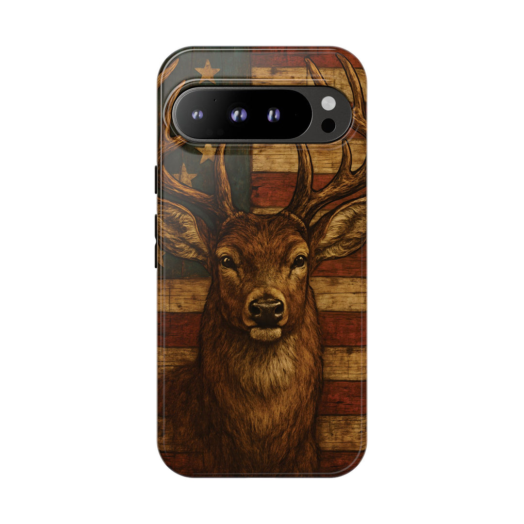 Deer Tough Cases: Patriotic Phone Case, American Flag, Wildlife Cover, Animal