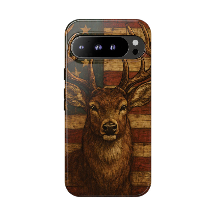 Deer Tough Cases: Patriotic Phone Case, American Flag, Wildlife Cover, Animal