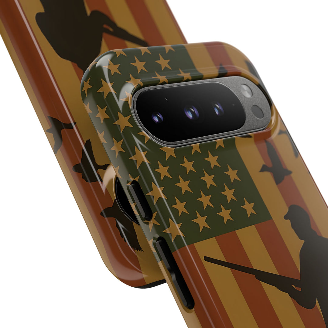 Tough Cases, Duck Hunter Patriotic Phone Case - American Flag Design, Hunting