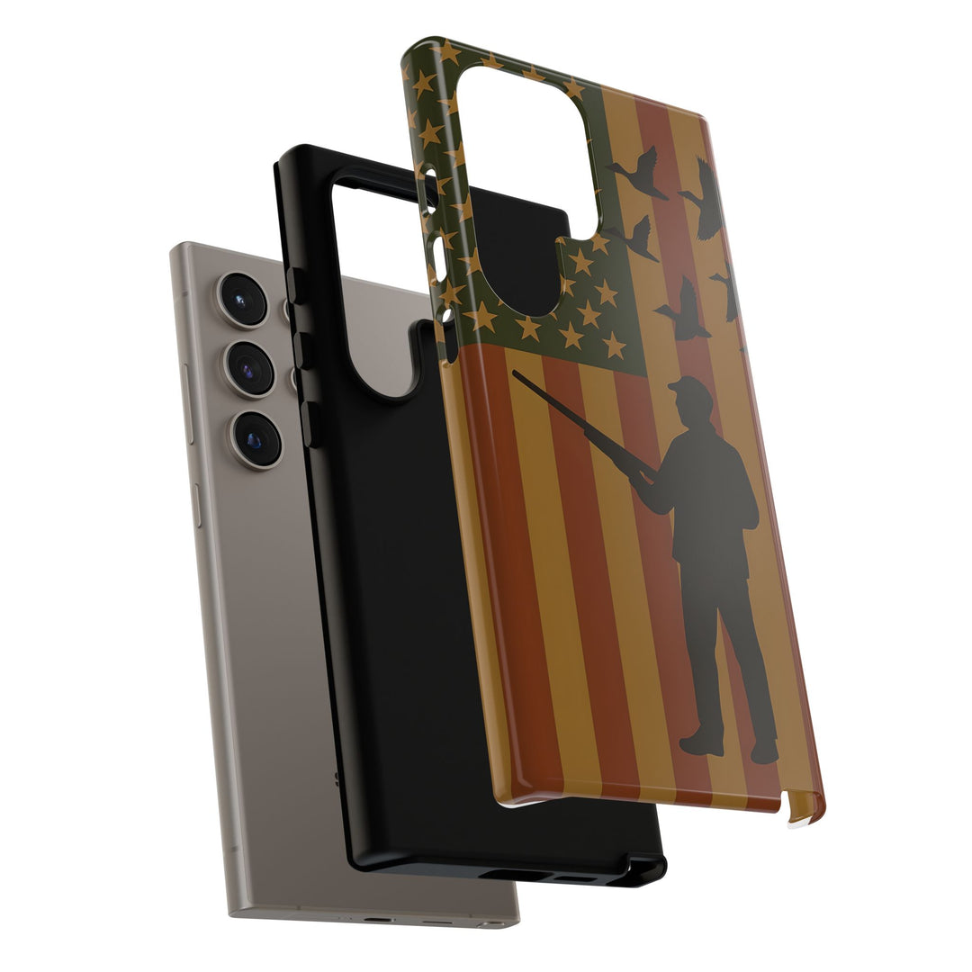 Tough Cases, Duck Hunter Patriotic Phone Case - American Flag Design, Hunting