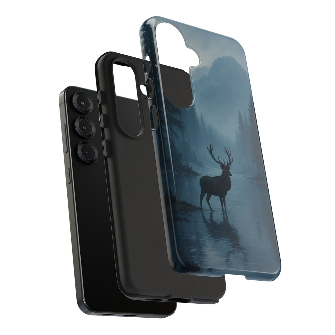 Deer Mountain Tough Phone Case, Wildlife Nature Protective Cover, Outdoor
