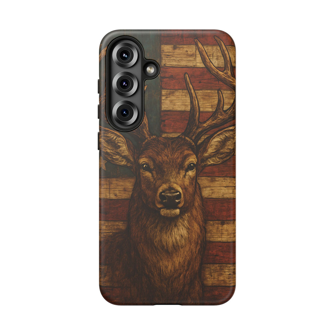Deer Tough Cases: Patriotic Phone Case, American Flag, Wildlife Cover, Animal