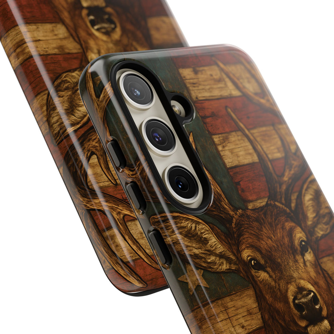 Deer Tough Cases: Patriotic Phone Case, American Flag, Wildlife Cover, Animal