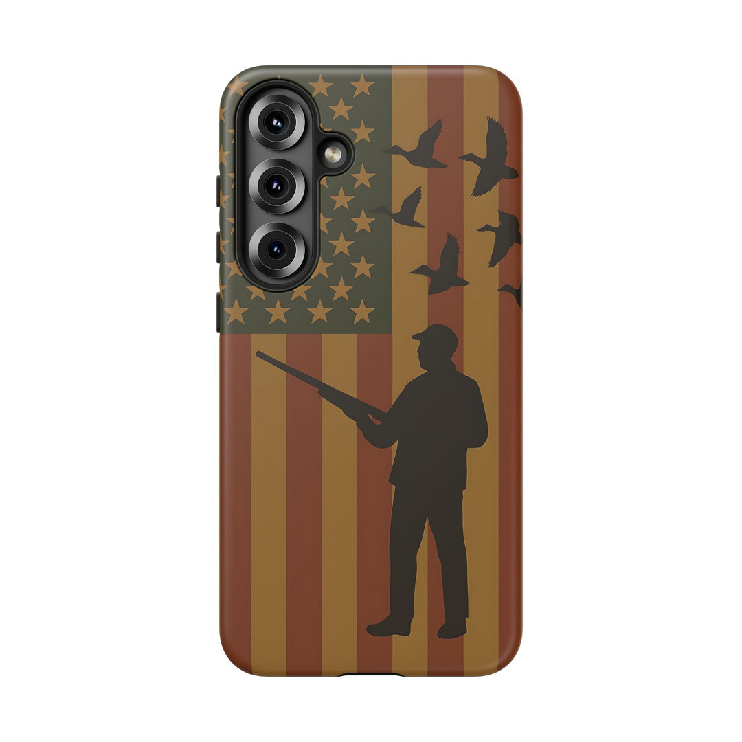 Tough Cases, Duck Hunter Patriotic Phone Case - American Flag Design, Hunting