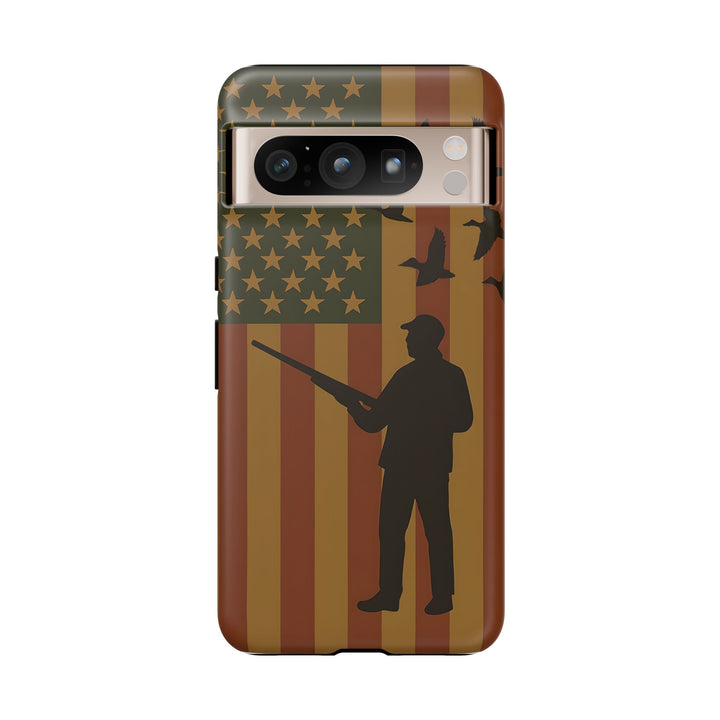 Tough Cases, Duck Hunter Patriotic Phone Case - American Flag Design, Hunting