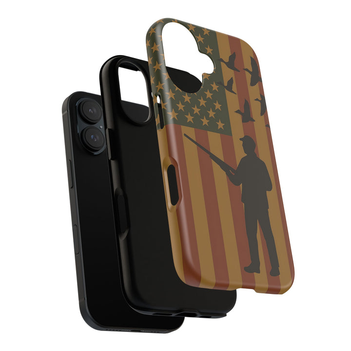 Tough Cases, Duck Hunter Patriotic Phone Case - American Flag Design, Hunting