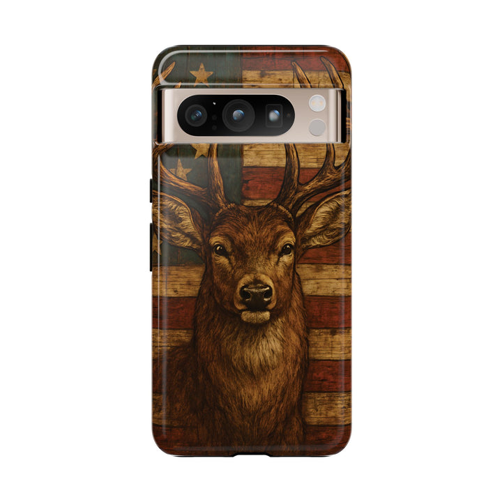 Deer Tough Cases: Patriotic Phone Case, American Flag, Wildlife Cover, Animal