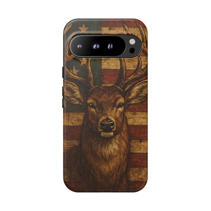 Deer Tough Cases: Patriotic Phone Case, American Flag, Wildlife Cover, Animal