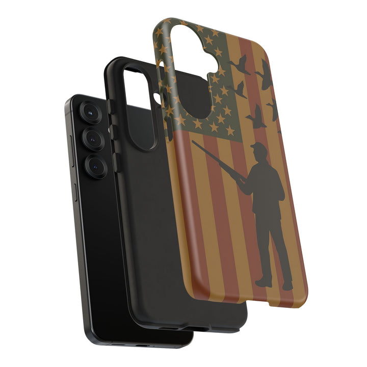 Tough Cases, Duck Hunter Patriotic Phone Case - American Flag Design, Hunting