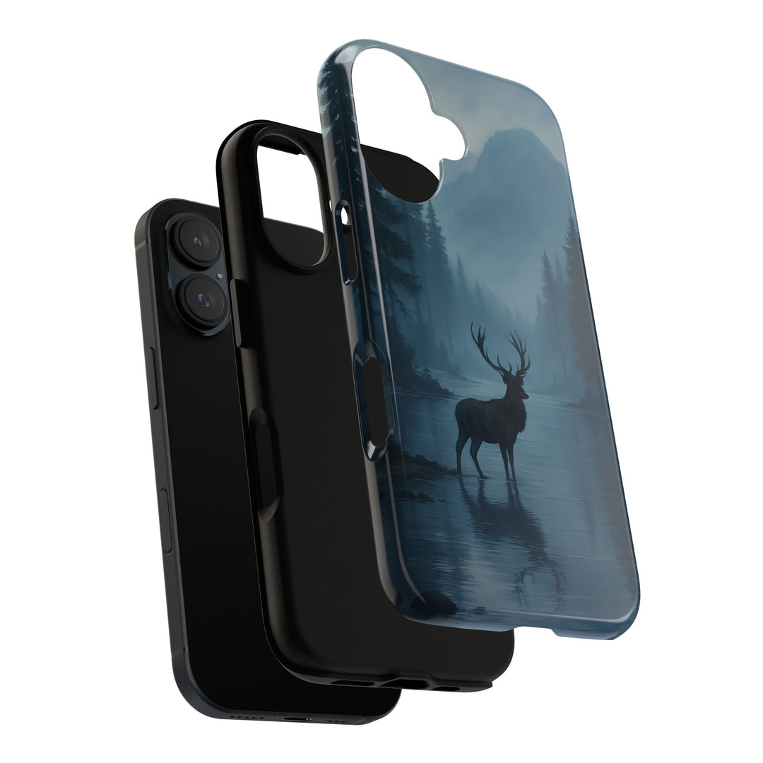 Deer Mountain Tough Phone Case, Wildlife Nature Protective Cover, Outdoor