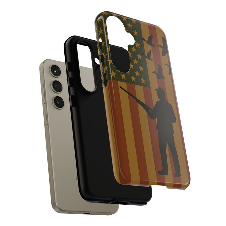 Tough Cases, Duck Hunter Patriotic Phone Case - American Flag Design, Hunting