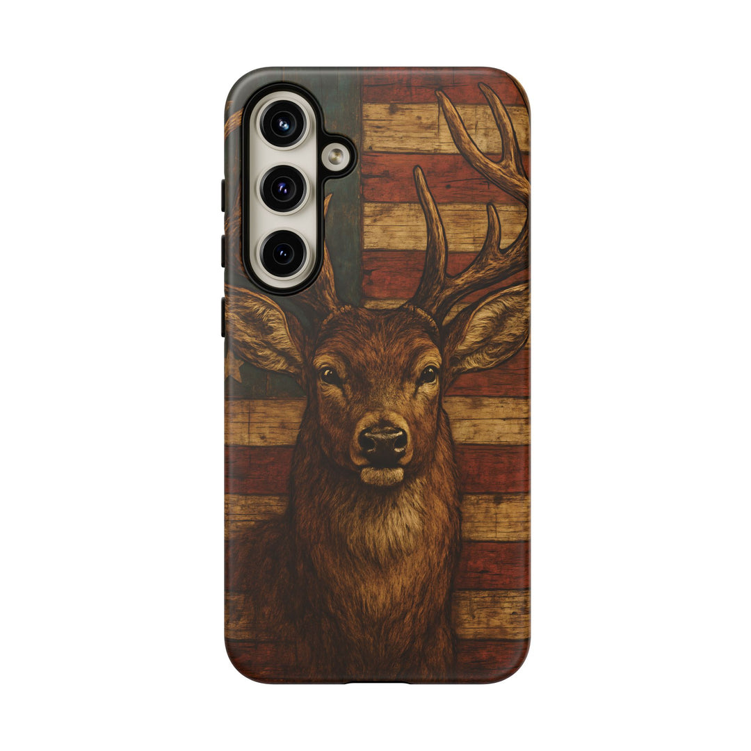 Deer Tough Cases: Patriotic Phone Case, American Flag, Wildlife Cover, Animal