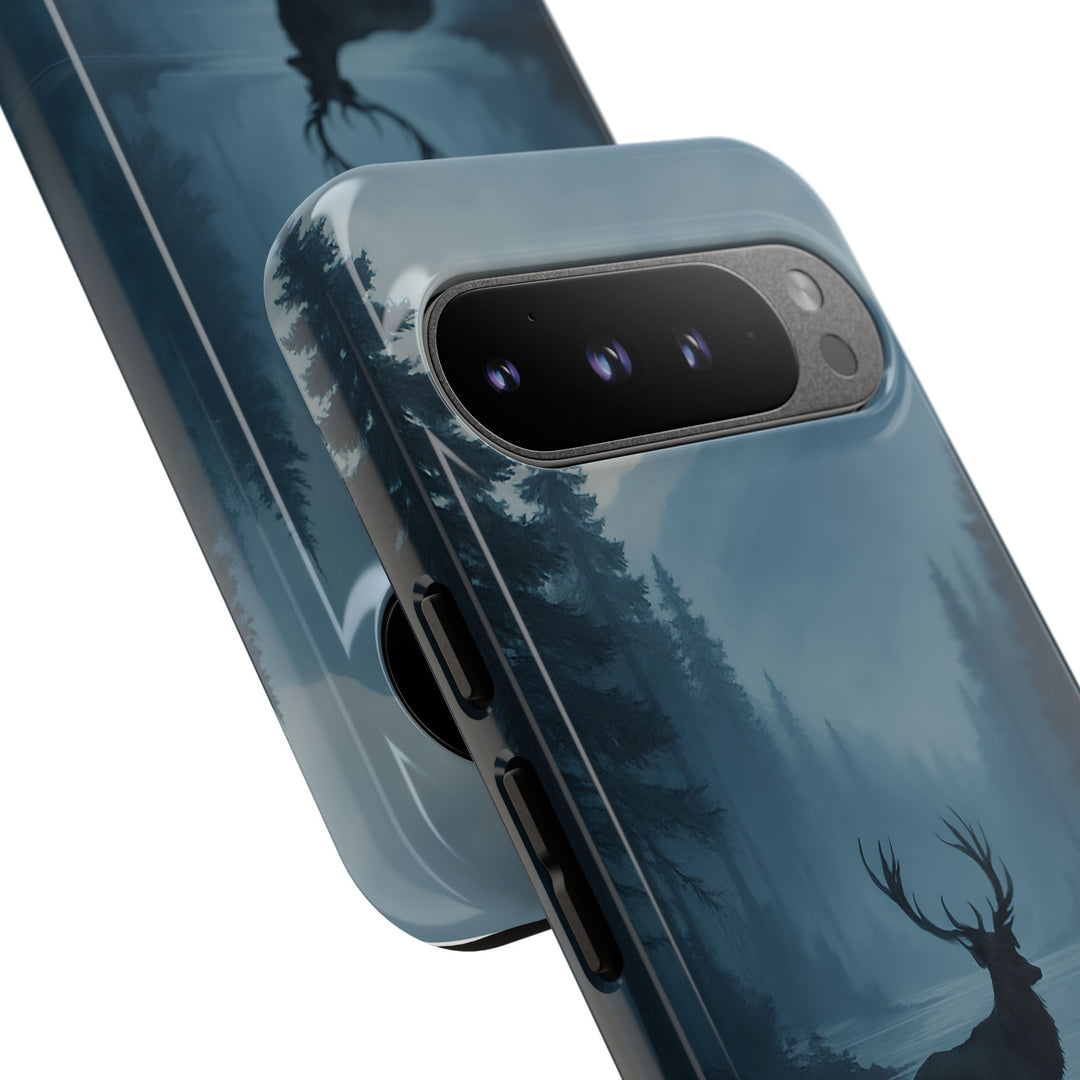 Deer Mountain Tough Phone Case, Wildlife Nature Protective Cover, Outdoor