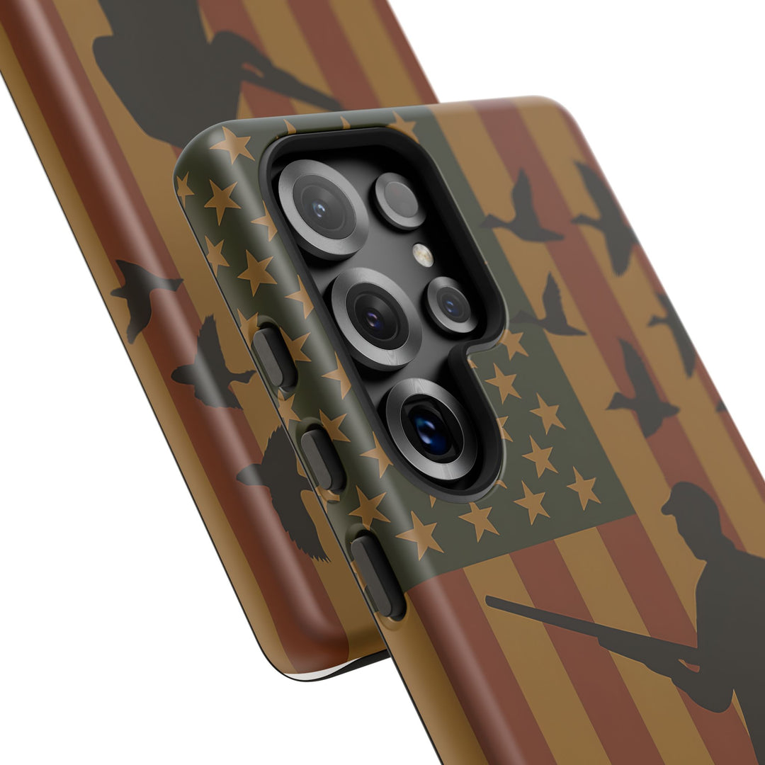 Tough Cases, Duck Hunter Patriotic Phone Case - American Flag Design, Hunting
