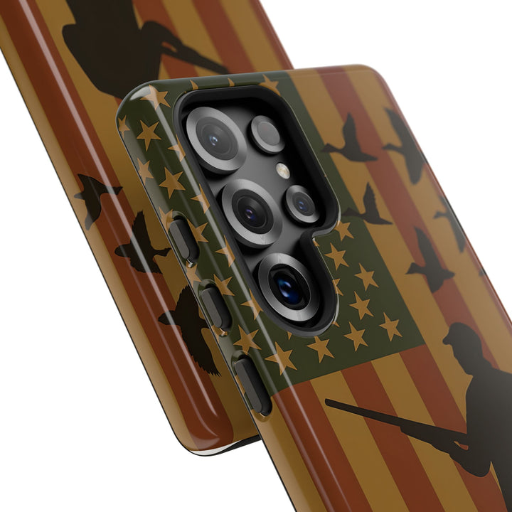 Tough Cases, Duck Hunter Patriotic Phone Case - American Flag Design, Hunting