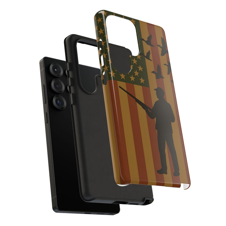 Tough Cases, Duck Hunter Patriotic Phone Case - American Flag Design, Hunting