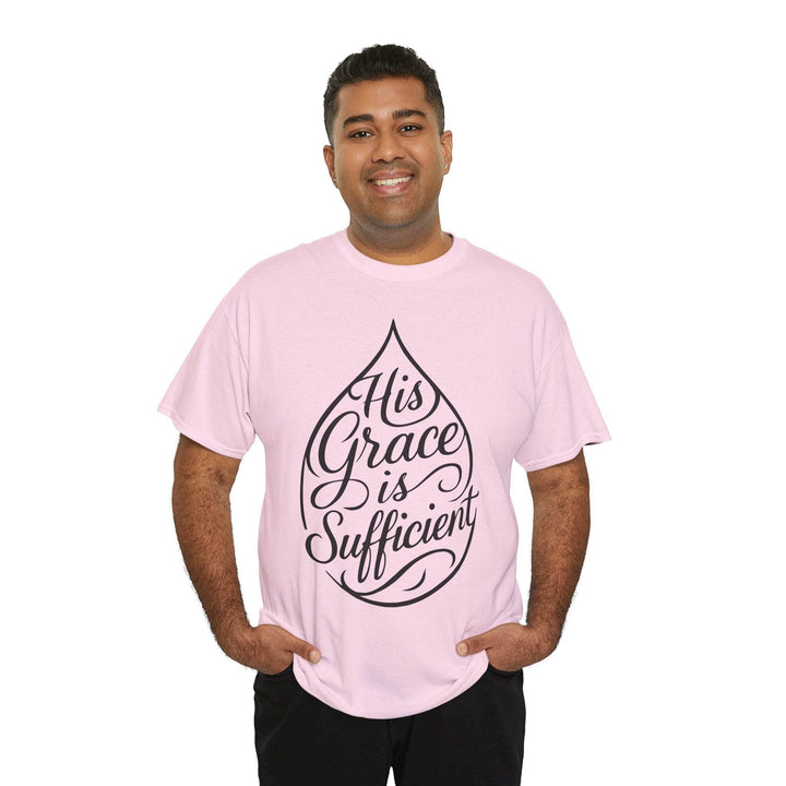 Christian Inspirational T-Shirt - His Grace Is Sufficient - Gutsy Garb