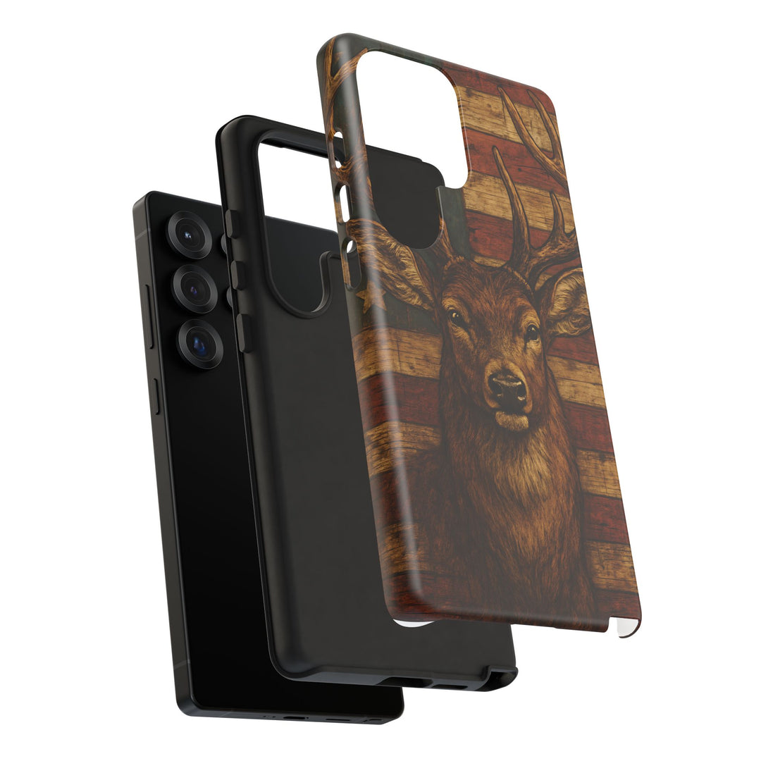 Deer Tough Cases: Patriotic Phone Case, American Flag, Wildlife Cover, Animal