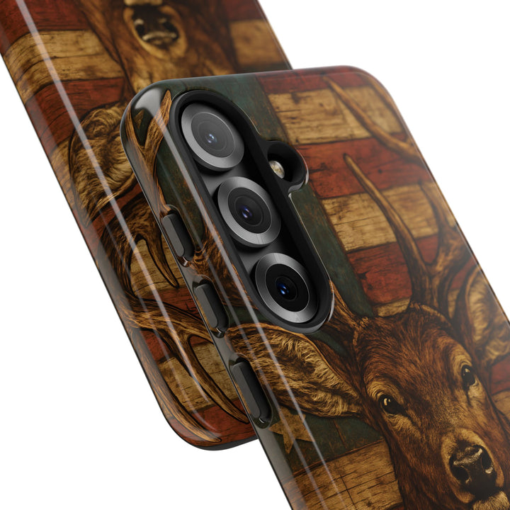 Deer Tough Cases: Patriotic Phone Case, American Flag, Wildlife Cover, Animal