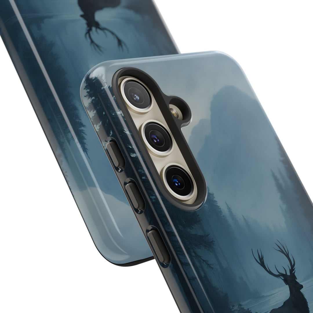 Deer Mountain Tough Phone Case, Wildlife Nature Protective Cover, Outdoor