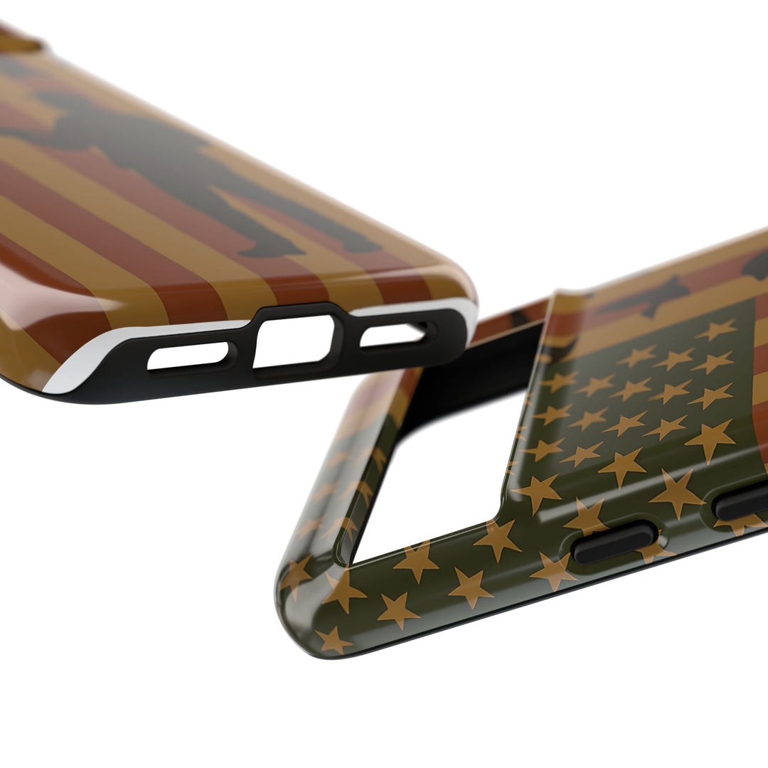 Tough Cases, Duck Hunter Patriotic Phone Case - American Flag Design, Hunting