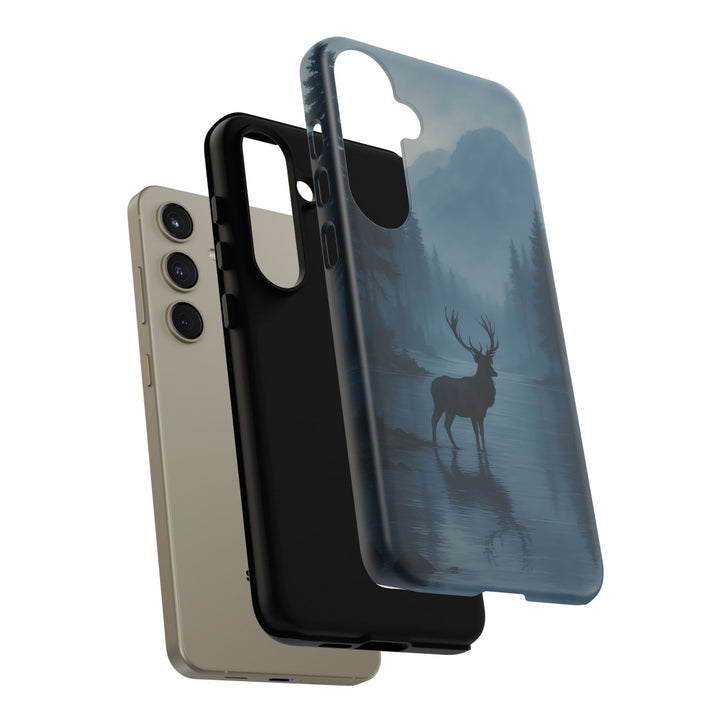 Deer Mountain Tough Phone Case, Wildlife Nature Protective Cover, Outdoor