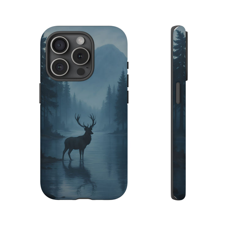 Deer Mountain Tough Phone Case, Wildlife Nature Protective Cover, Outdoor