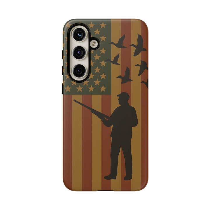 Tough Cases, Duck Hunter Patriotic Phone Case - American Flag Design, Hunting