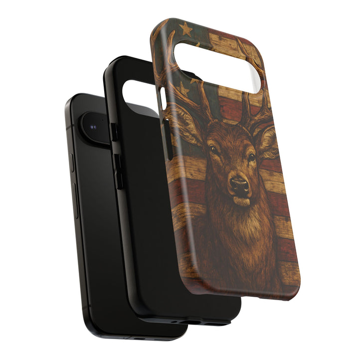 Deer Tough Cases: Patriotic Phone Case, American Flag, Wildlife Cover, Animal
