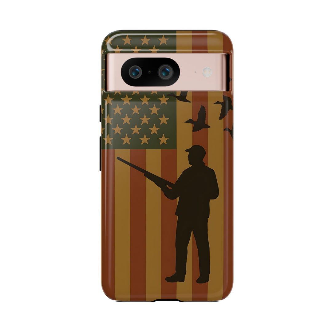 Tough Cases, Duck Hunter Patriotic Phone Case - American Flag Design, Hunting