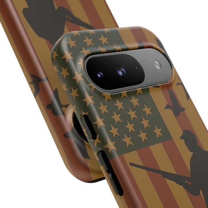 Tough Cases, Duck Hunter Patriotic Phone Case - American Flag Design, Hunting