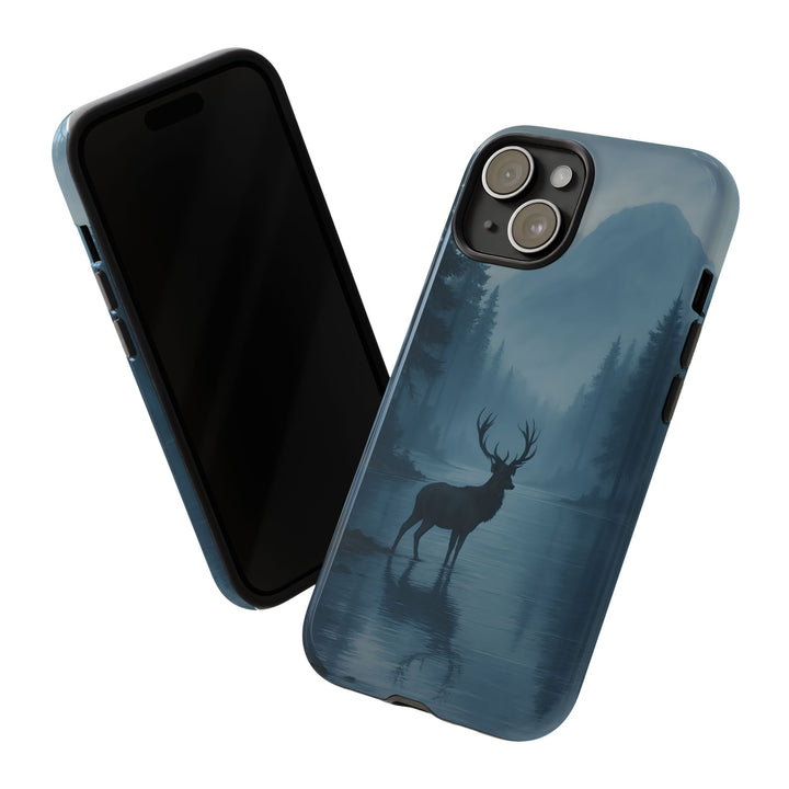 Deer Mountain Tough Phone Case, Wildlife Nature Protective Cover, Outdoor