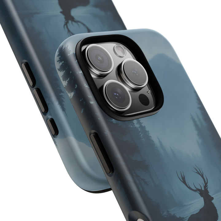 Deer Mountain Tough Phone Case, Wildlife Nature Protective Cover, Outdoor