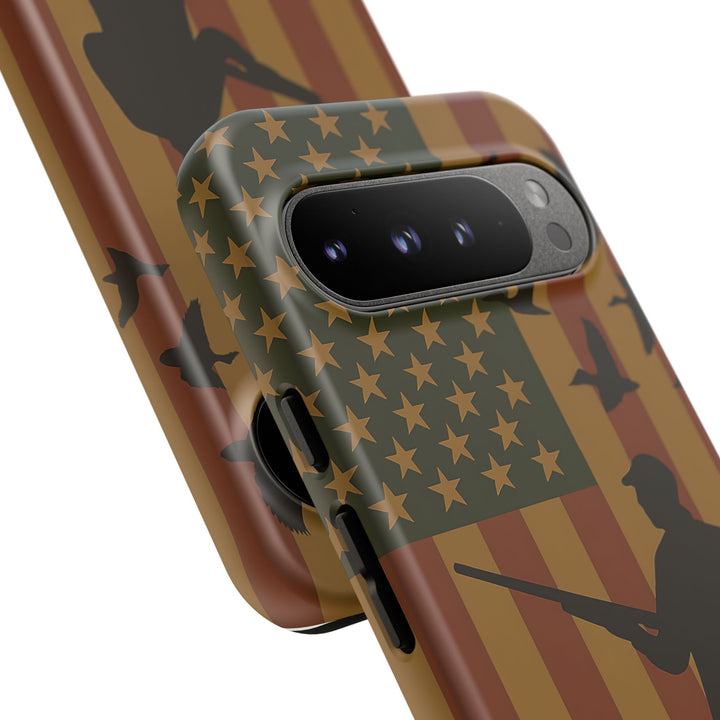 Tough Cases, Duck Hunter Patriotic Phone Case - American Flag Design, Hunting