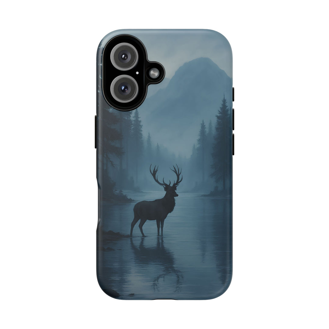 Deer Mountain Tough Phone Case, Wildlife Nature Protective Cover, Outdoor