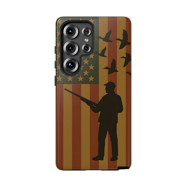 Tough Cases, Duck Hunter Patriotic Phone Case - American Flag Design, Hunting